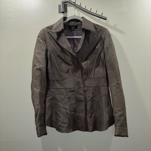 Vintage Stills 100% Lamb Leather Jacket w/ Suede Trim – Size US 8 / EU 40 Medium - Picture 3 of 14